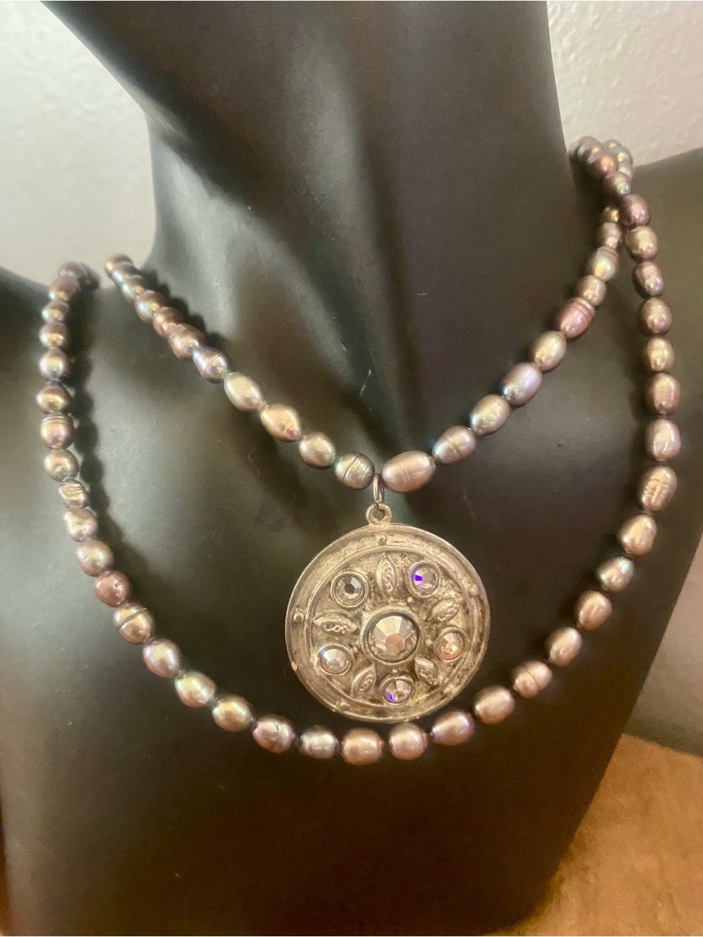 Multi-strand freshwater baroque pearls, Delicate White Teardrop Pendant Necklace - Picture 5 of 11